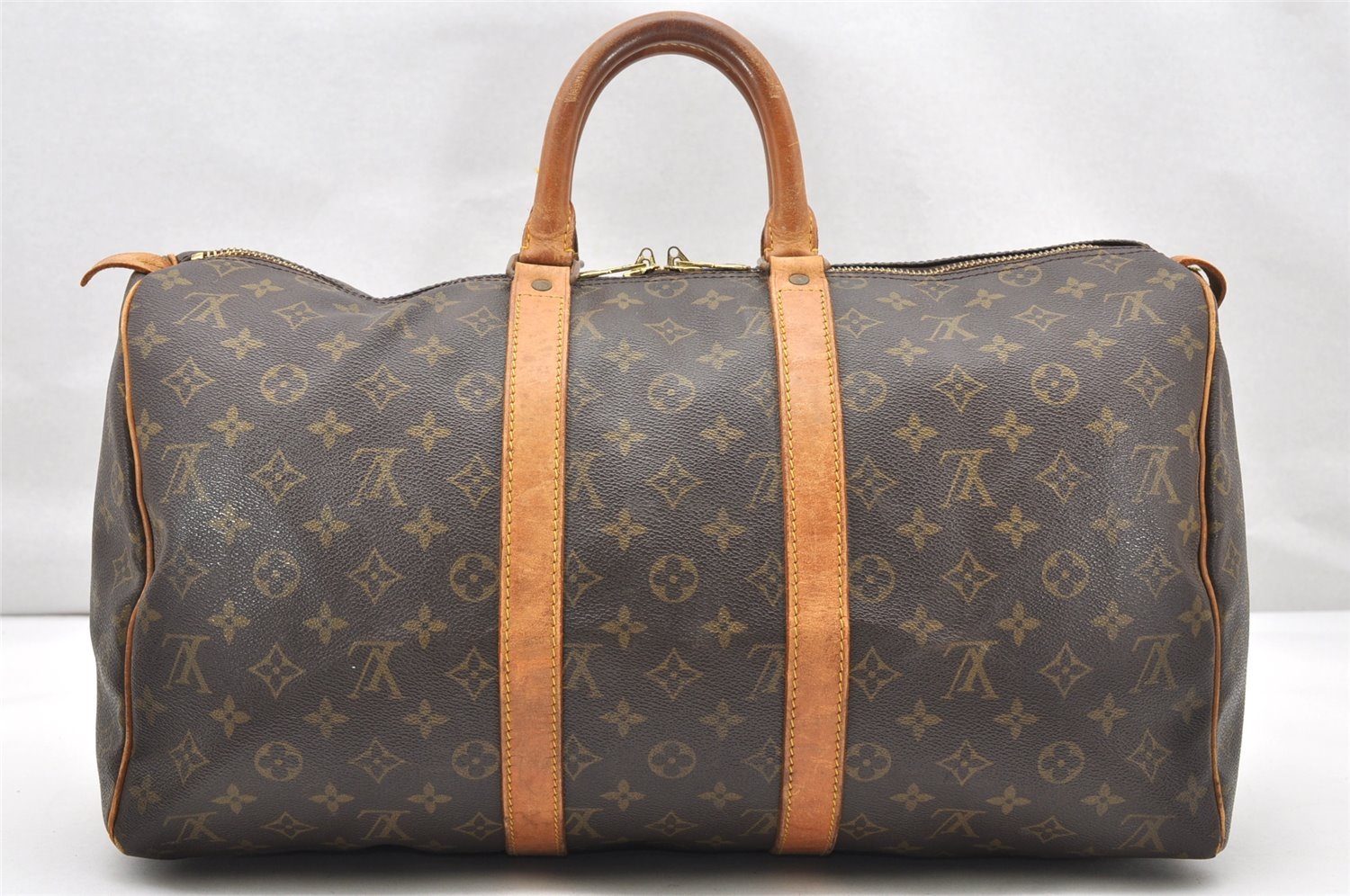 Authentic Louis Vuitton Monogram Keepall 45 Travel Boston Bag M41428 LV 2399K