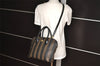 Authentic FENDI Pequin 2Way Shoulder Hand Bag PVC Leather Brown Black 2402I