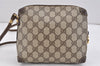 Authentic GUCCI Shoulder Cross Body Bag GG PVC Leather Brown Junk 2402K