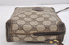 Authentic GUCCI Shoulder Cross Body Bag GG PVC Leather Brown Junk 2402K