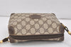 Authentic GUCCI Shoulder Cross Body Bag GG PVC Leather Brown Junk 2402K