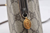 Authentic GUCCI Shoulder Cross Body Bag GG PVC Leather Brown Junk 2402K