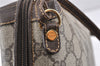 Authentic GUCCI Shoulder Cross Body Bag GG PVC Leather Brown Junk 2402K