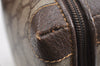 Authentic GUCCI Shoulder Cross Body Bag GG PVC Leather Brown Junk 2402K