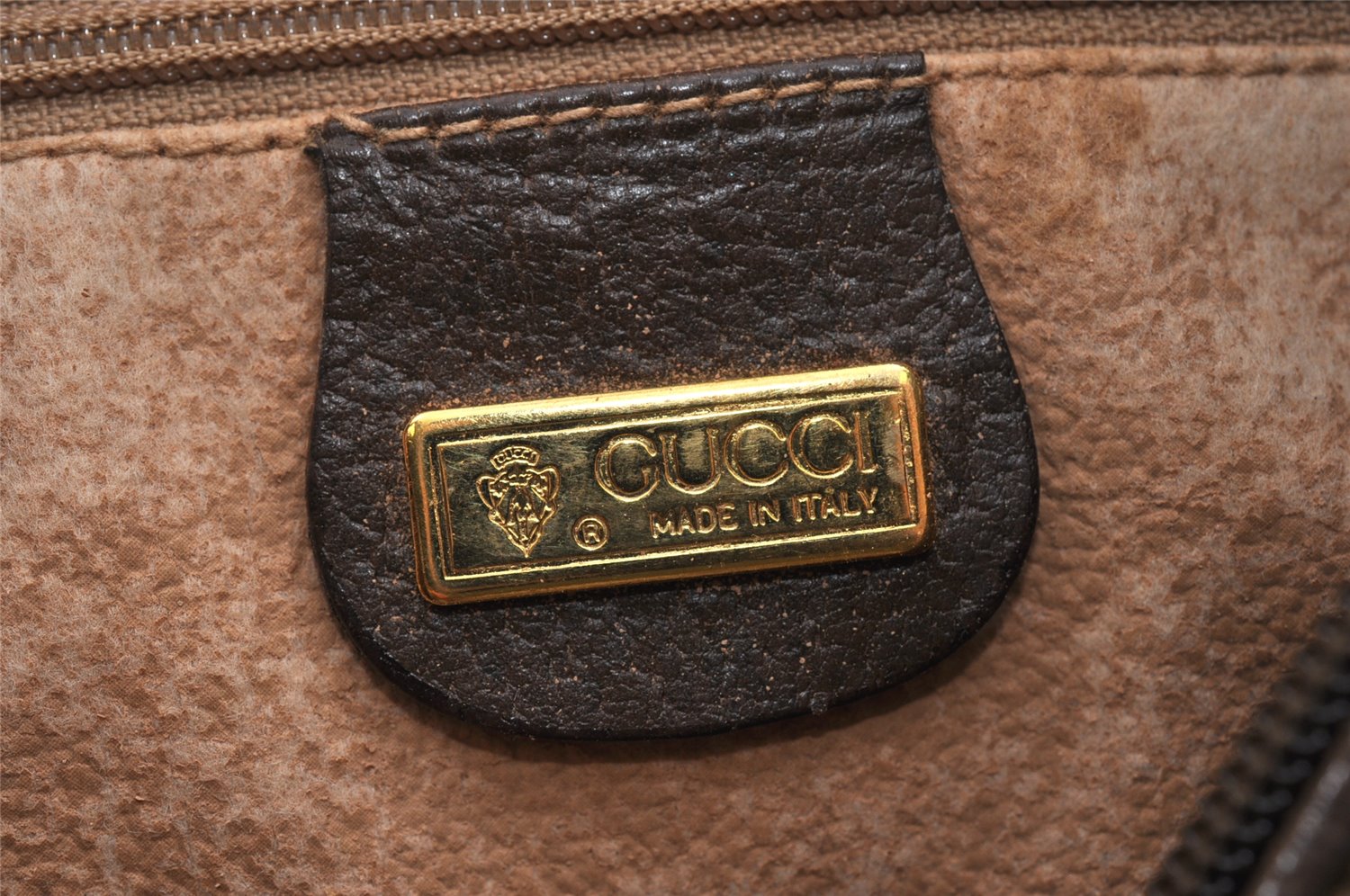 Authentic GUCCI Shoulder Cross Body Bag GG PVC Leather Brown Junk 2402K