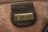 Authentic GUCCI Shoulder Cross Body Bag GG PVC Leather Brown Junk 2402K