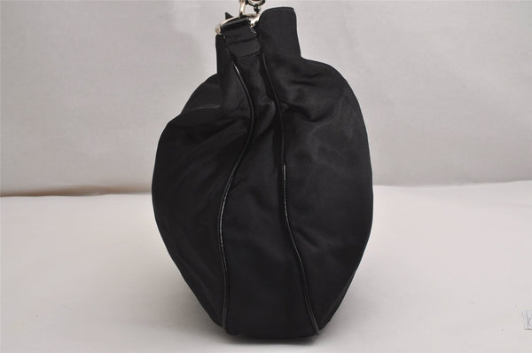 Authentic GUCCI Bamboo 2Way Shoulder Hand Bag Nylon Leather Black 2403J