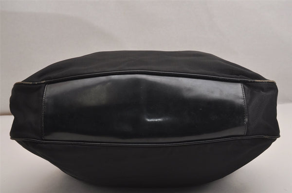 Authentic GUCCI Bamboo 2Way Shoulder Hand Bag Nylon Leather Black 2403J