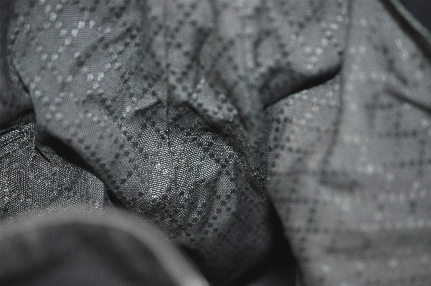 Authentic GUCCI Bamboo 2Way Shoulder Hand Bag Nylon Leather Black 2403J