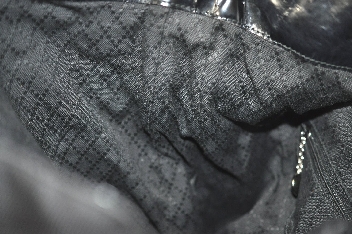 Authentic GUCCI Bamboo 2Way Shoulder Hand Bag Nylon Leather Black 2403J