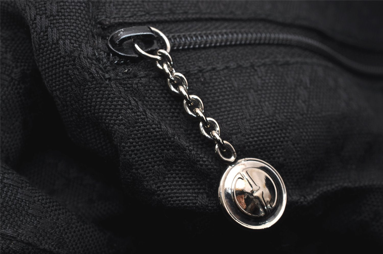 Authentic GUCCI Bamboo 2Way Shoulder Hand Bag Nylon Leather Black 2403J