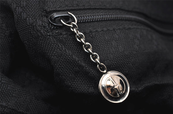 Authentic GUCCI Bamboo 2Way Shoulder Hand Bag Nylon Leather Black 2403J