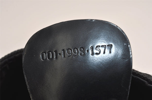 Authentic GUCCI Bamboo 2Way Shoulder Hand Bag Nylon Leather Black 2403J