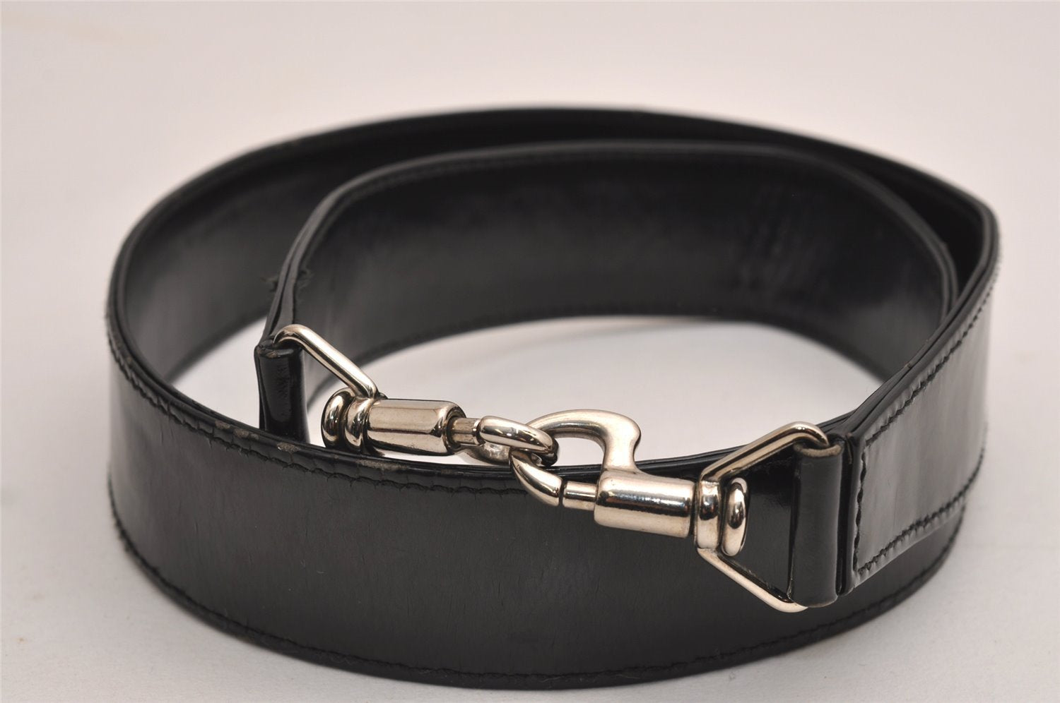 Authentic GUCCI Bamboo 2Way Shoulder Hand Bag Nylon Leather Black 2403J