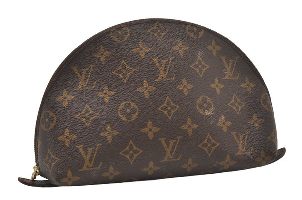 Authentic Louis Vuitton Monogram Trousse Demi Ronde 23 Pouch M47520 Junk 2404J