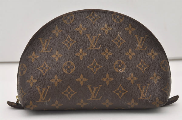 Authentic Louis Vuitton Monogram Trousse Demi Ronde 23 Pouch M47520 Junk 2404J