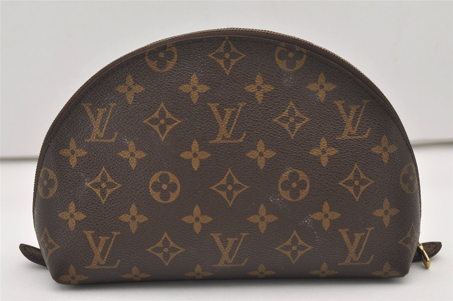 Authentic Louis Vuitton Monogram Trousse Demi Ronde 23 Pouch M47520 Junk 2404J