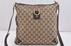 Authentic GUCCI Abbey Shoulder Cross Bag GG Canvas Leather 131326 Brown 2405K