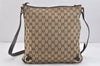 Authentic GUCCI Abbey Shoulder Cross Bag GG Canvas Leather 131326 Brown 2405K