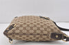 Authentic GUCCI Abbey Shoulder Cross Bag GG Canvas Leather 131326 Brown 2405K