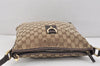 Authentic GUCCI Abbey Shoulder Cross Bag GG Canvas Leather 131326 Brown 2405K