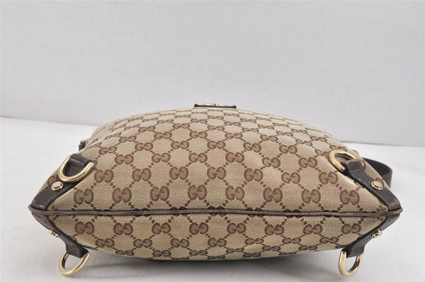 Authentic GUCCI Abbey Shoulder Cross Bag GG Canvas Leather 131326 Brown 2405K