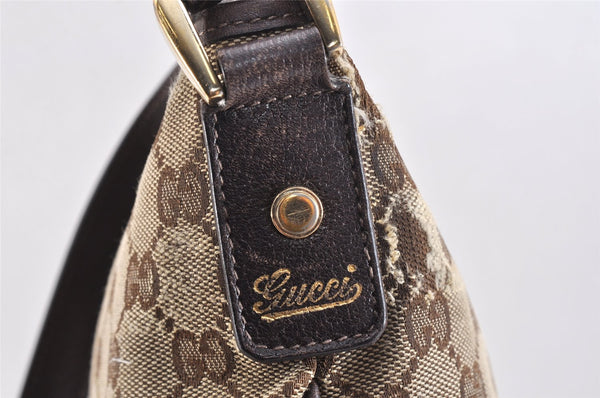 Authentic GUCCI Abbey Shoulder Cross Bag GG Canvas Leather 131326 Brown 2405K