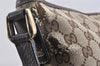 Authentic GUCCI Abbey Shoulder Cross Bag GG Canvas Leather 131326 Brown 2405K