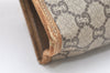 Authentic GUCCI Vintage GG Plus Clutch Hand Bag Purse PVC Leather Brown 2406K