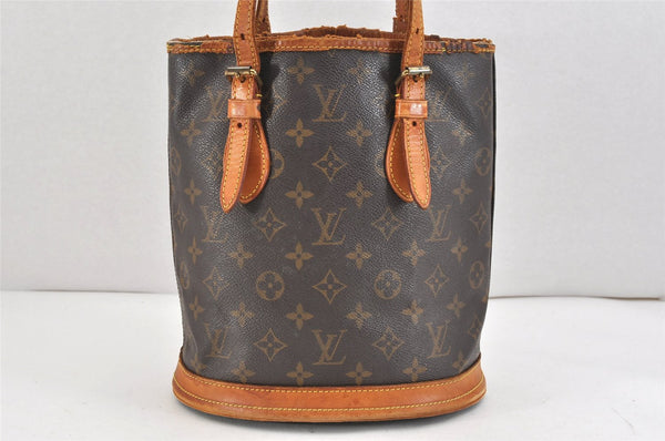 Authentic Louis Vuitton Monogram Bucket PM Shoulder Tote Bag M42238 Junk 2407K