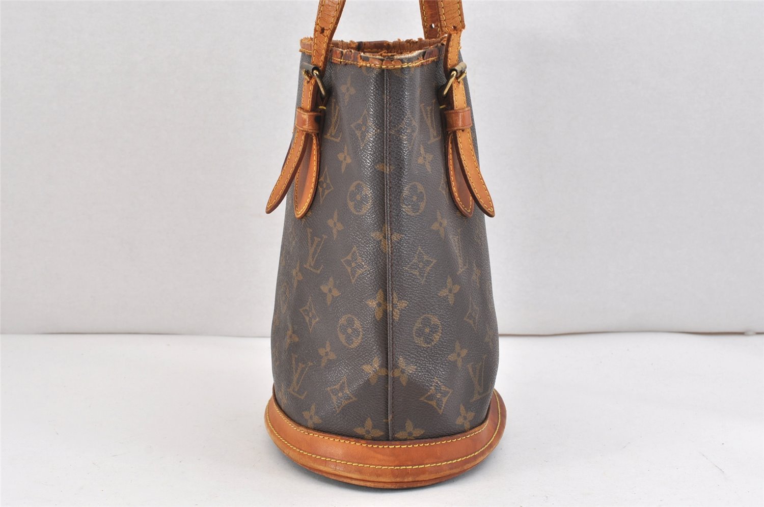 Authentic Louis Vuitton Monogram Bucket PM Shoulder Tote Bag M42238 Junk 2407K
