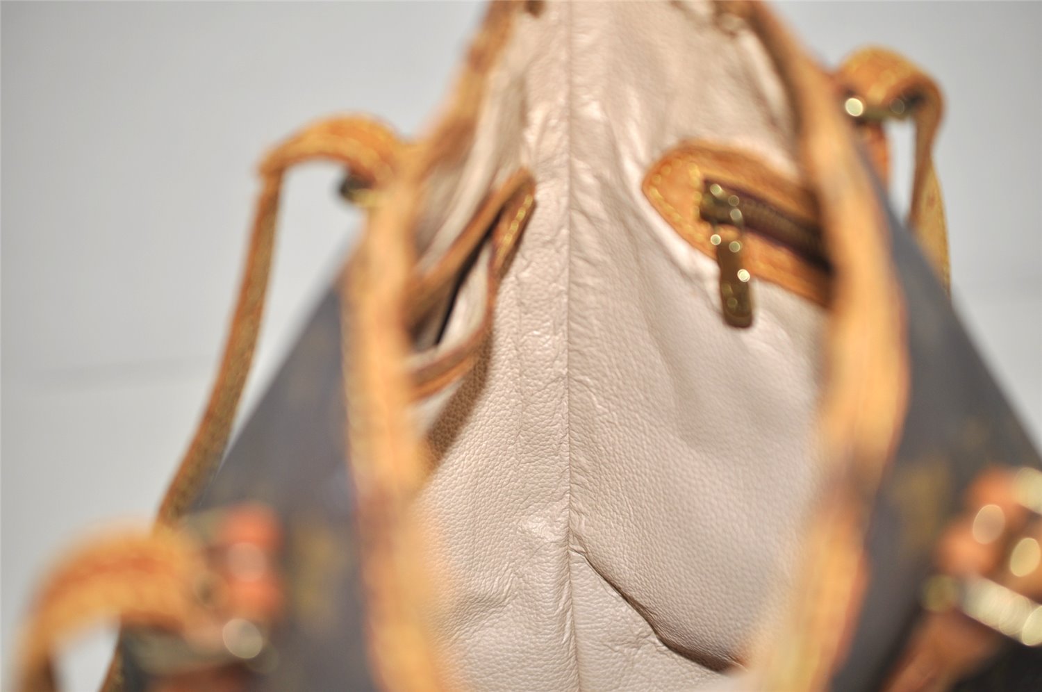 Authentic Louis Vuitton Monogram Bucket PM Shoulder Tote Bag M42238 Junk 2407K