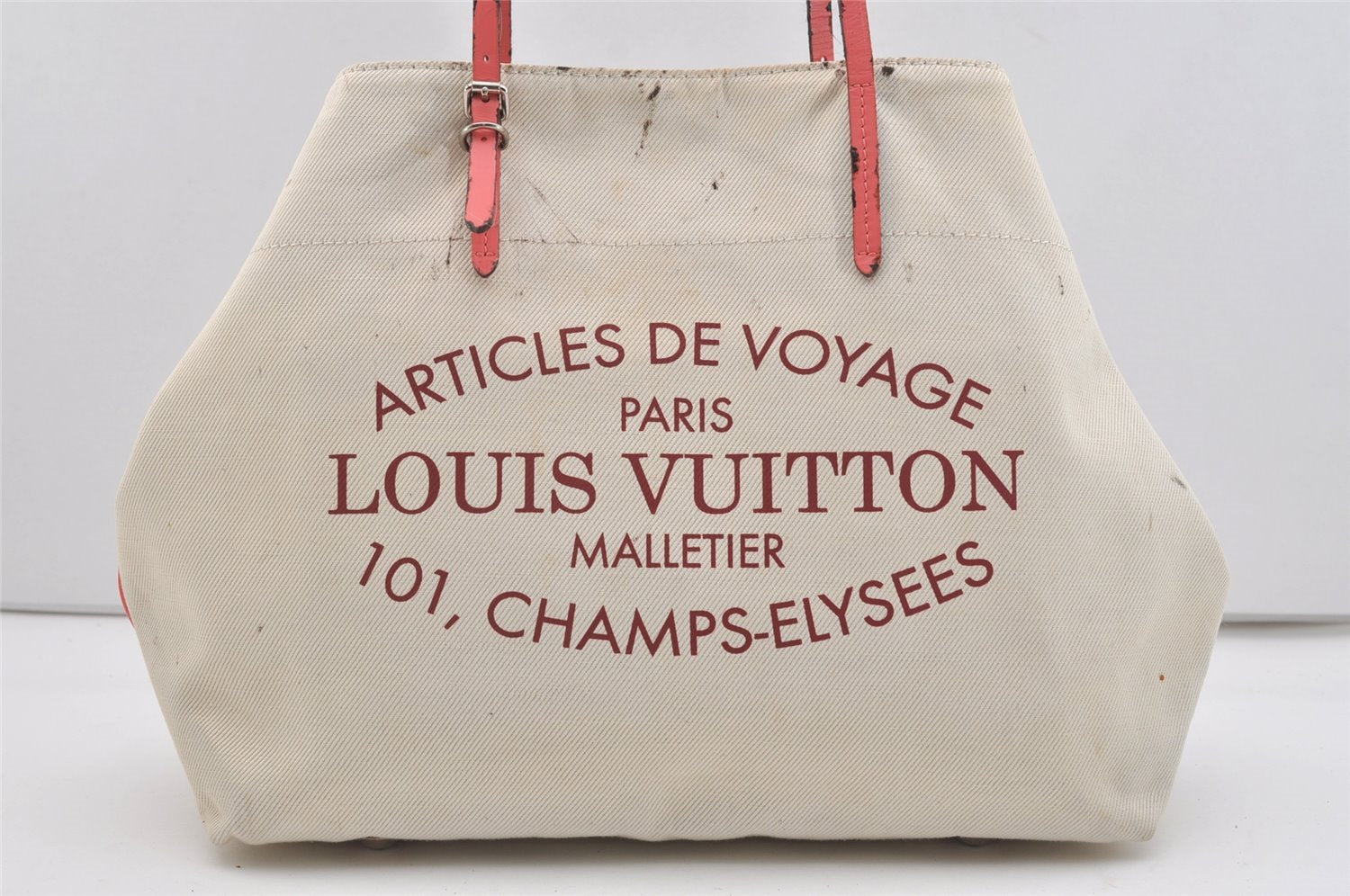 Auth Louis Vuitton Summer Collection 2014 Cabas MM Tote Bag M94502 White 2408J