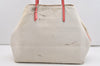 Auth Louis Vuitton Summer Collection 2014 Cabas MM Tote Bag M94502 White 2408J