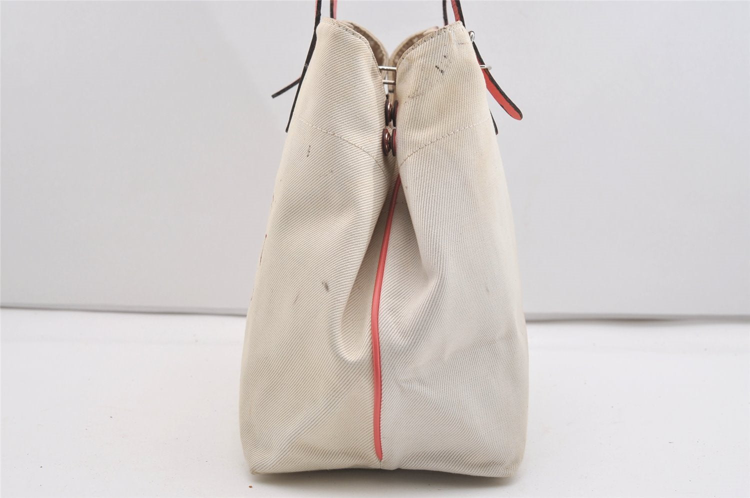 Auth Louis Vuitton Summer Collection 2014 Cabas MM Tote Bag M94502 White 2408J