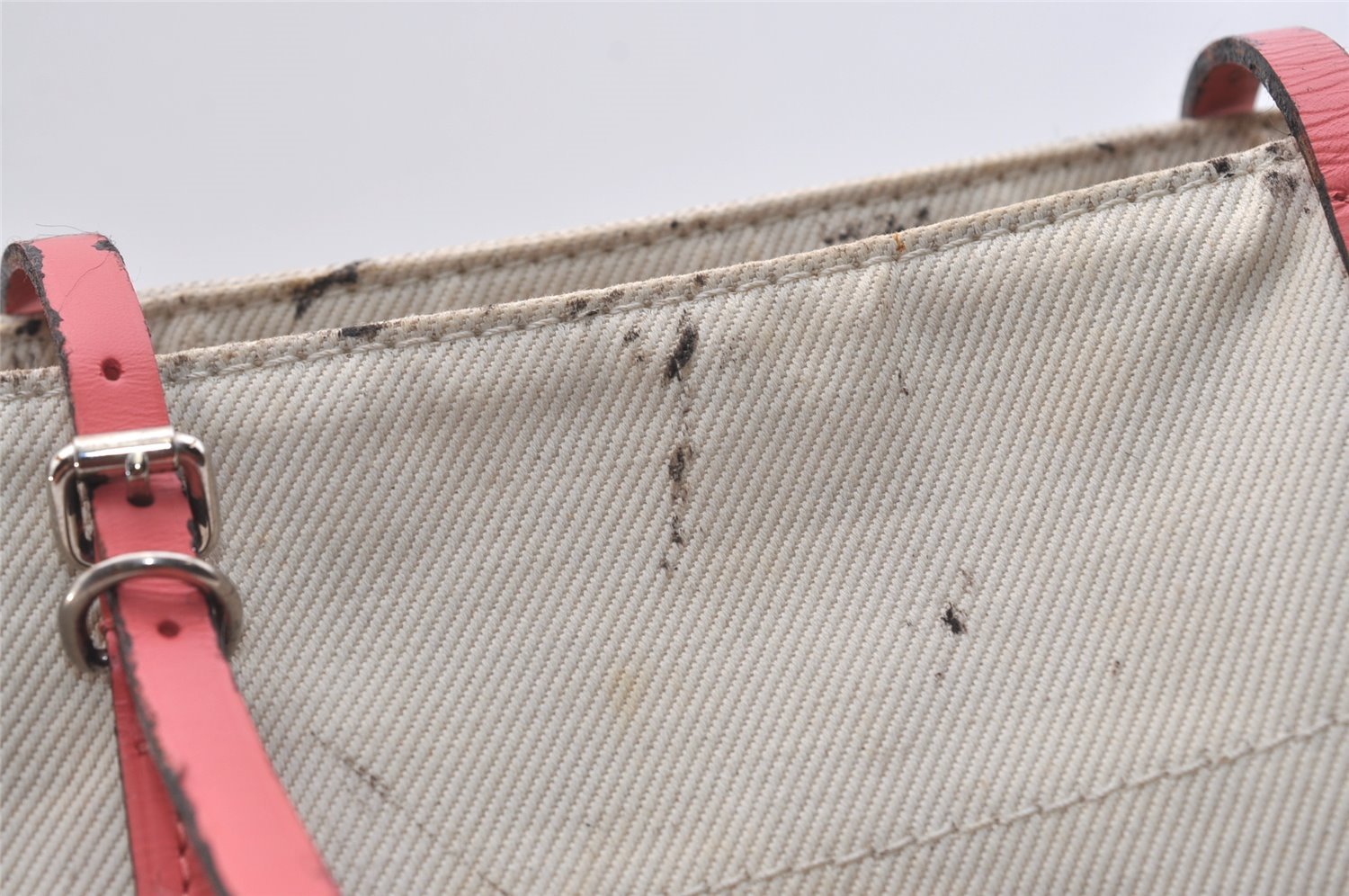 Auth Louis Vuitton Summer Collection 2014 Cabas MM Tote Bag M94502 White 2408J