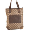 Authentic GUCCI Vintage Shoulder Tote Bag GG Canvas Leather 28892 Brown 2409K
