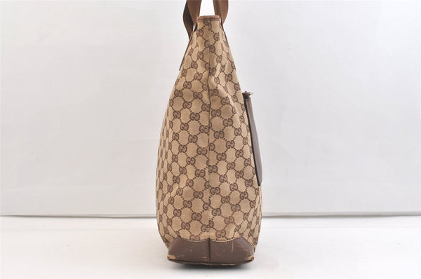 Authentic GUCCI Vintage Shoulder Tote Bag GG Canvas Leather 28892 Brown 2409K