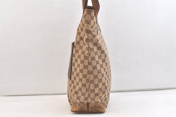 Authentic GUCCI Vintage Shoulder Tote Bag GG Canvas Leather 28892 Brown 2409K