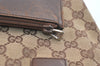 Authentic GUCCI Vintage Shoulder Tote Bag GG Canvas Leather 28892 Brown 2409K
