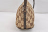 Authentic GUCCI Hand Bag Pouch Purse GG Canvas Leather 07198 Brown Junk 2410K