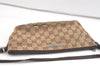 Authentic GUCCI Hand Bag Pouch Purse GG Canvas Leather 07198 Brown Junk 2410K