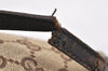 Authentic GUCCI Hand Bag Pouch Purse GG Canvas Leather 07198 Brown Junk 2410K