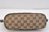 Authentic GUCCI Hand Bag Pouch Purse GG Canvas Leather 07198 Brown Junk 2410K