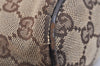 Authentic GUCCI Hand Bag Pouch Purse GG Canvas Leather 07198 Brown Junk 2410K