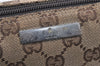 Authentic GUCCI Hand Bag Pouch Purse GG Canvas Leather 07198 Brown Junk 2410K
