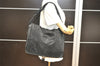 Authentic PRADA TESSUTO + SAFFI Nylon Leather Shoulder Bag V158 Black 2412I