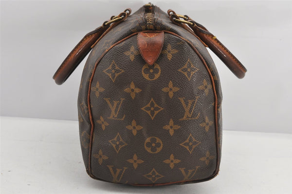 Authentic Louis Vuitton Monogram Speedy 25 Boston Hand Bag M41528 LV 2412K