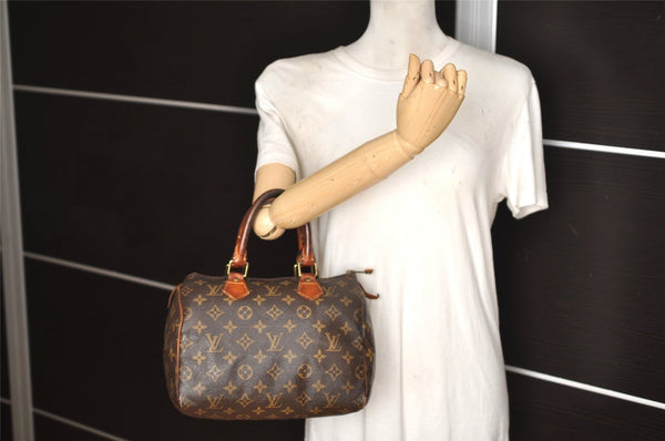 Authentic Louis Vuitton Monogram Speedy 25 Boston Hand Bag M41528 LV 2412K