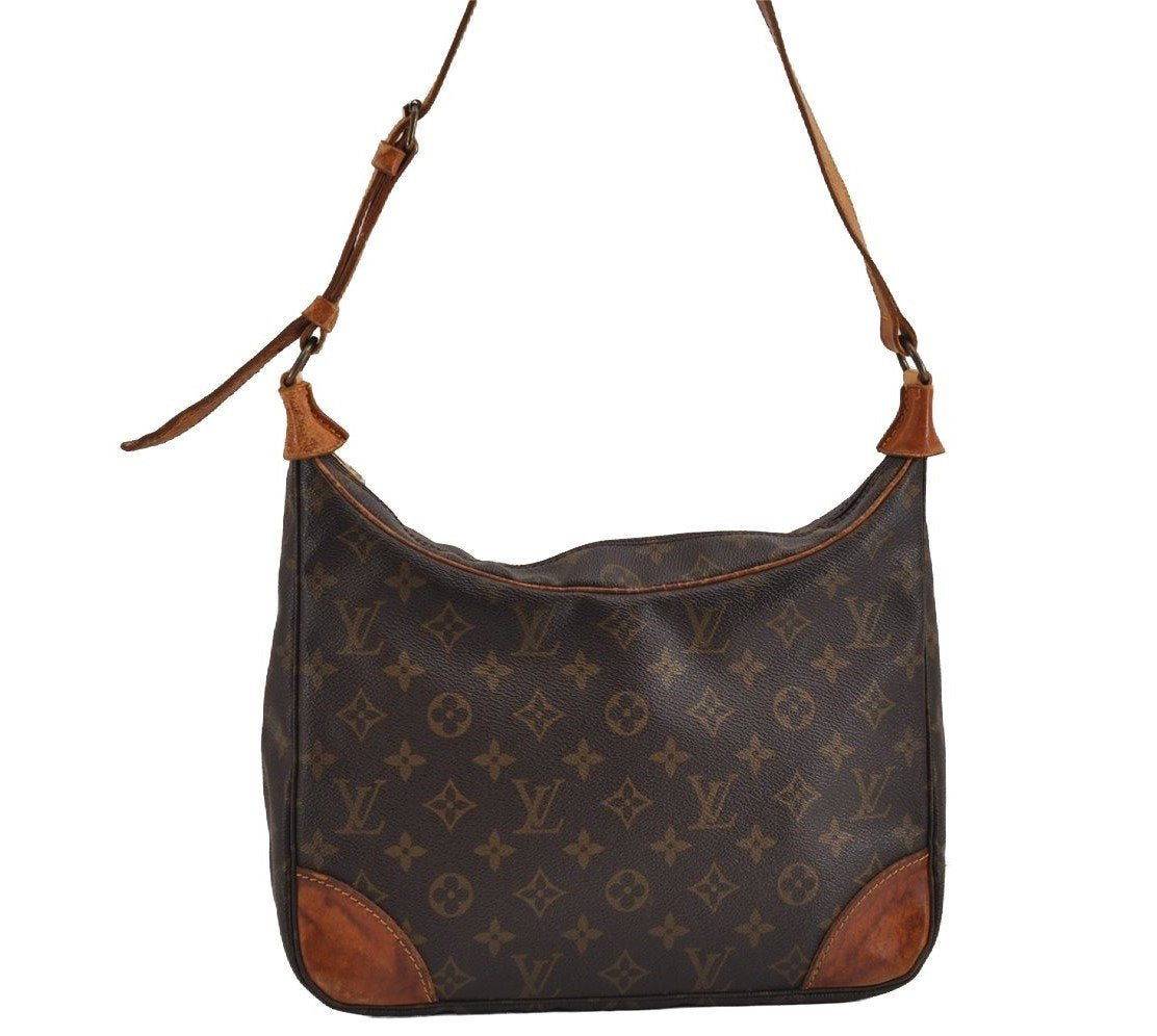 Authentic Louis Vuitton Monogram Boulogne 30 Shoulder Cross Bag M52165 LV 2413J